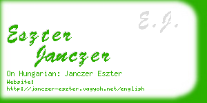 eszter janczer business card